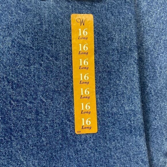 Vintage Wrangler Relaxed Misses Fit High -Rise Structured‎ Jeans 16 Long NWT - Picture 9 of 13